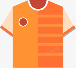 足球服橙色足球运动服装矢量图高清图片