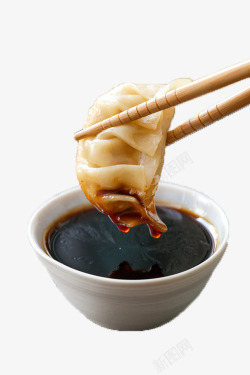 饺子蘸醋素材