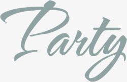 party文字灰色英文字母party高清图片