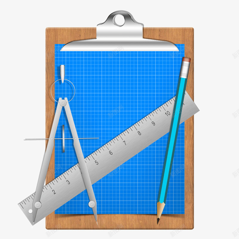 工具装饰图案psd免抠素材_新图网 https://ixintu.com 尺子 工具 测量工具 纸张 页面装饰