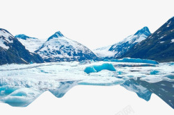 蓝色冰峰美丽的雪山高清图片