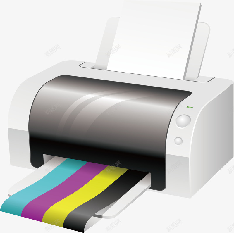 彩色打印png免抠素材_新图网 https://ixintu.com 卡通 微信打印机 打印机 打印机耗材 电子 针式打印机
