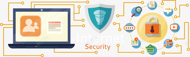 安全措施png免抠素材_新图网 https://ixintu.com 保密 安全 扁平 盾牌 锁