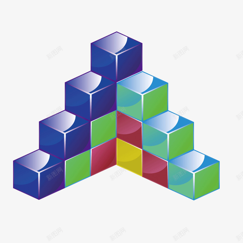 彩色方块墙角方体png免抠素材_新图网 https://ixintu.com 墙角 彩色 方体 方块
