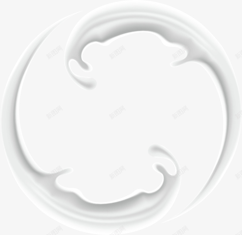 白色牛奶圆圈png免抠素材_新图网 https://ixintu.com 液体 清新圆圈 白色牛奶 边框纹理