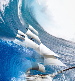 企业文化超越帆船高清图片