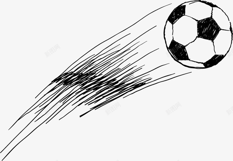 卡通涂鸦足球矢量图图标ai_新图网 https://ixintu.com 黑色足球涂鸦足球 矢量图