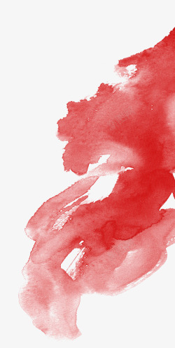 红色油墨红色水彩高清图片
