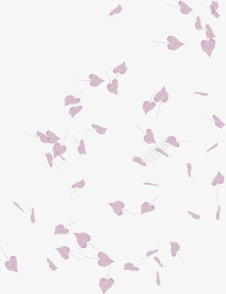 漂浮粉色树叶素材