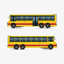 长方形侧面公交车矢量图高清图片