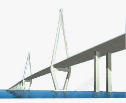杭州湾大桥带海水素材
