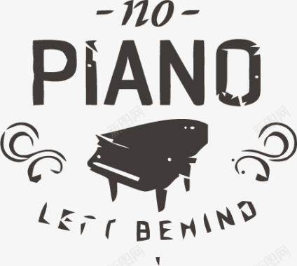 钢琴logo图案矢量图图标图标