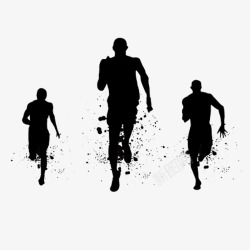 健康装饰起跑跑步的人图标高清图片