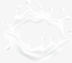 白色奶滴牛奶飞溅元素矢量图素材