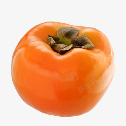 橙色柿子新鲜柿子高清图片