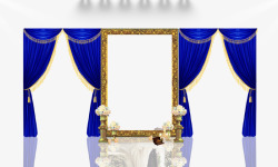 蓝色婚礼布置装饰素材