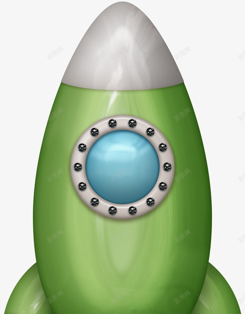 绿色卡通火箭png免抠素材_新图网 https://ixintu.com 卡通火箭 火箭 绿色火箭