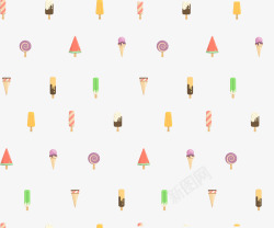 冰淇淋壁纸素材可爱冰淇淋壁纸插画矢量图高清图片
