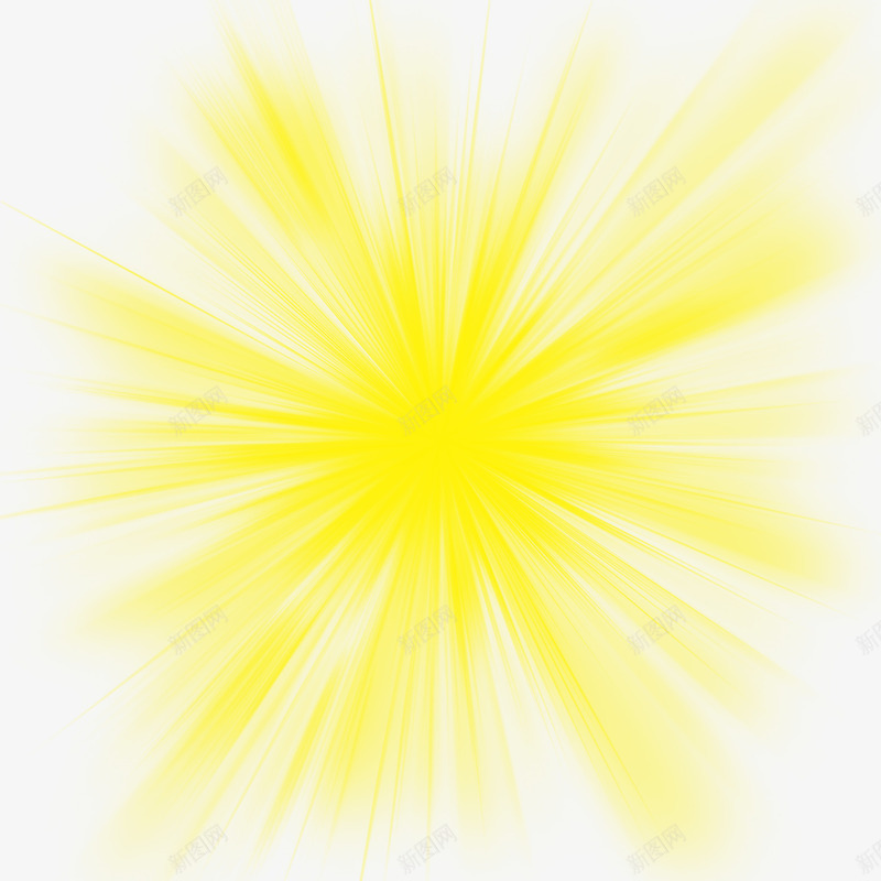 黄色放射光线效果png免抠素材_新图网 https://ixintu.com 光线 放射 效果 黄色