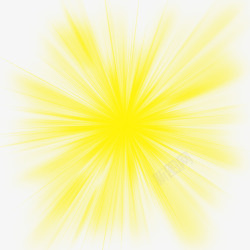 黄色放射光线效果素材