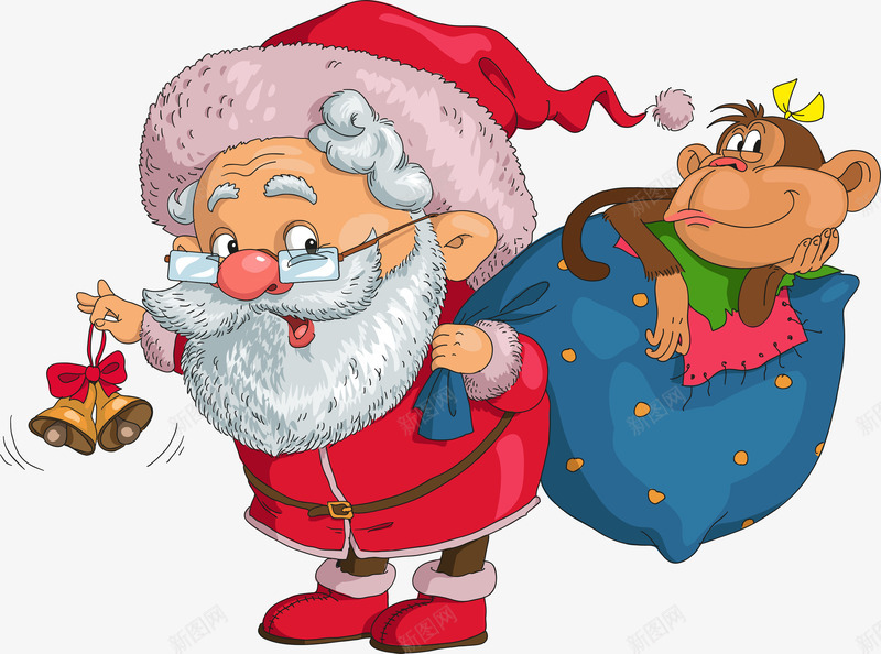 卡通圣诞老人png免抠素材_新图网 https://ixintu.com 下雪 冬天 冬季 卡通 圣诞 圣诞老人 圣诞节 雪地 飘雪