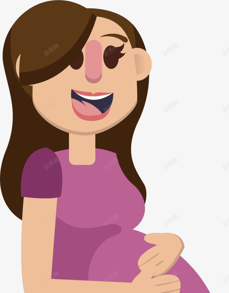 母亲节怀孕的妈妈png免抠素材_新图网 https://ixintu.com 开心 怀孕的妈妈 母亲节 笑脸 美丽妈妈 长发女人