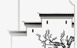 古典飞檐江南水乡建筑物高清图片