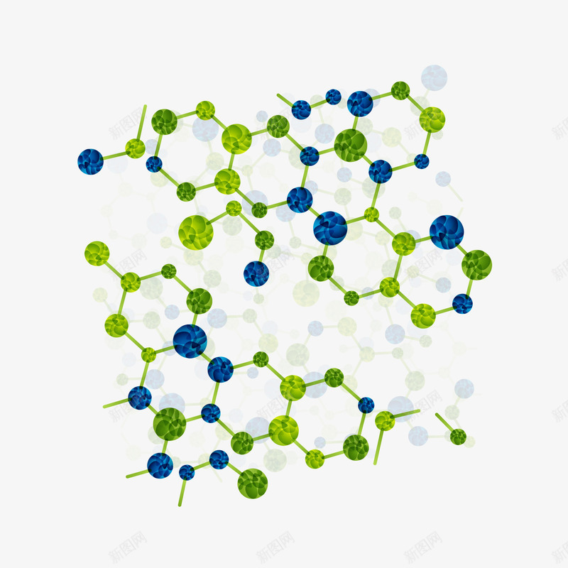 生物分子图解矢量图ai免抠素材_新图网 https://ixintu.com 医疗卫生素材 生物分子图示 药品海报设计 矢量图