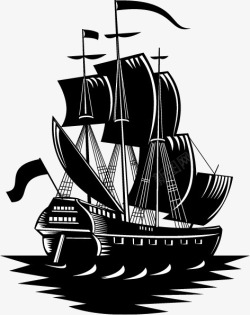 黑色帆船黑色帆船招聘海报高清图片