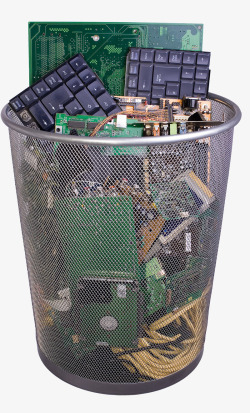 回收资源电子垃圾回收桶高清图片