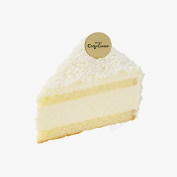 白色点线一块蛋糕高清图片