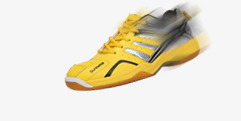黄色男士休闲跑鞋效果素材