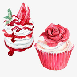 玫瑰造型奇异造型奶油蛋糕手绘画片高清图片
