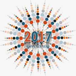 放射点状2017年新年点状高清图片