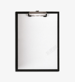 A4纸张白板带A4纸的黑色速写板高清图片