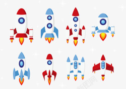 简约太空船火箭儿童画矢量图素材