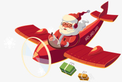 开飞机的圣诞老人开飞机的圣诞老人高清图片