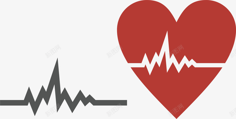 红心心跳png免抠素材_新图网 https://ixintu.com 卡通 心跳 生物医药 红心