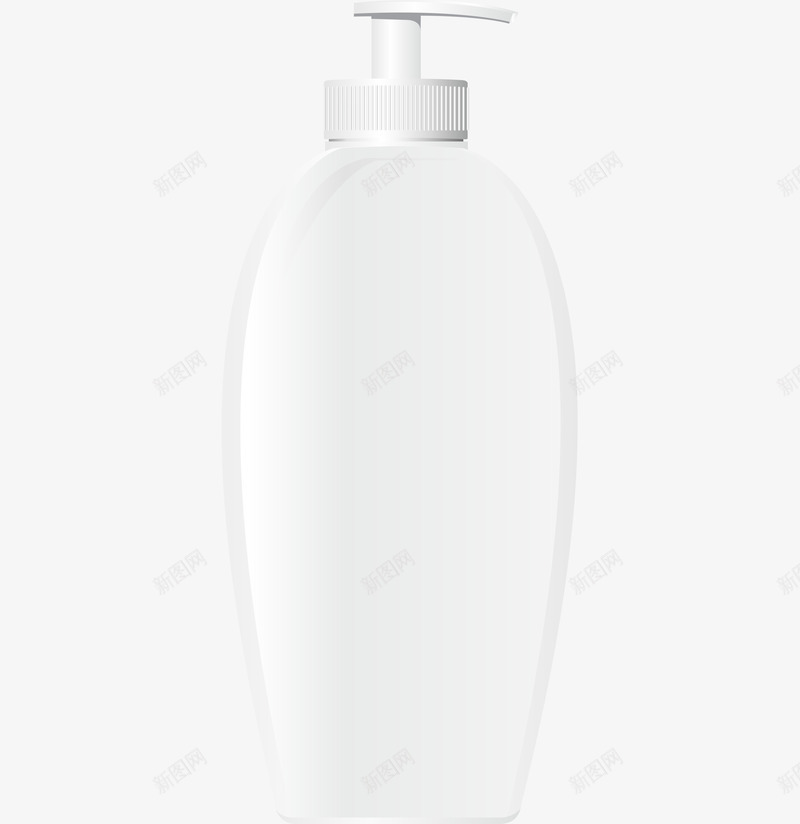 洗发水瓶子模型矢量图ai免抠素材_新图网 https://ixintu.com 洗发水 瓶子 白色 矢量图