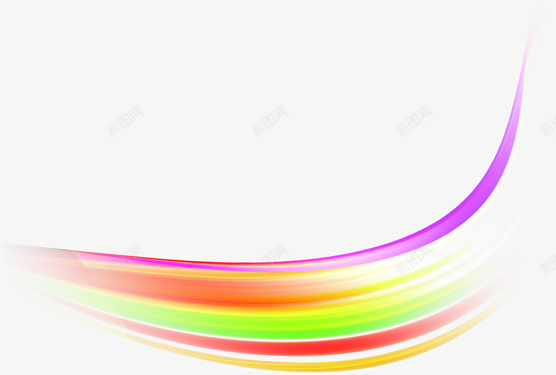 彩虹创意漂浮线条png免抠素材_新图网 https://ixintu.com 创意 彩虹 漂浮 线条