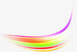 彩虹创意漂浮线条素材