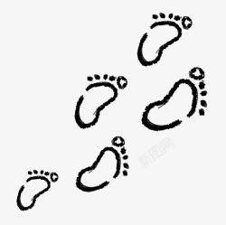小孩的脚印小孩足迹图标高清图片