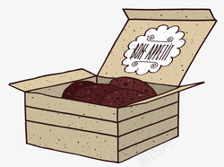 送蛋糕一盒巧克力饼干高清图片