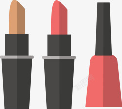 化妆品种类口红三色化妆品高清图片