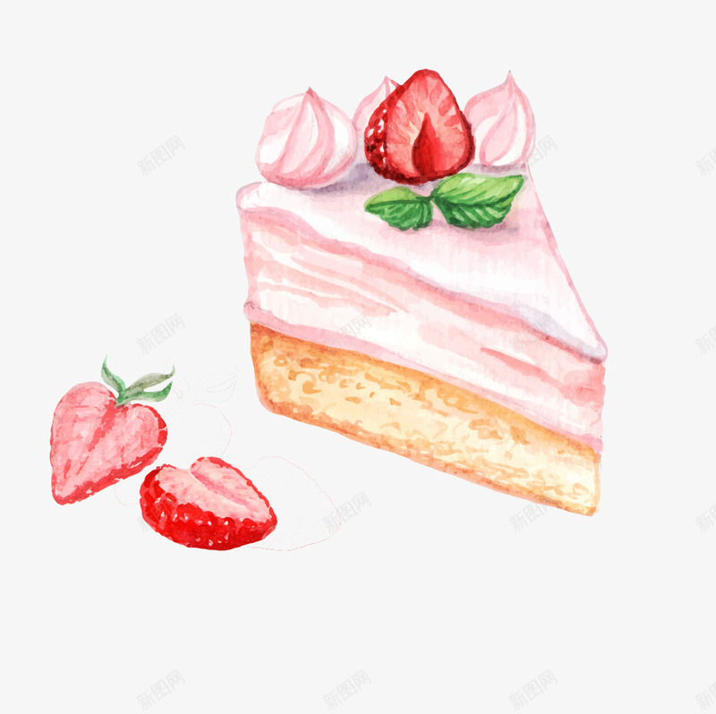 卡通手绘草莓蛋糕png免抠素材_新图网 https://ixintu.com 夹层蛋糕 奶油蛋糕 手绘草莓 手绘蛋糕 草莓png 蛋糕png