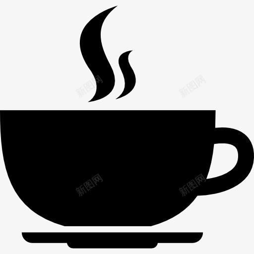热咖啡杯上的圆形板从侧面图标png_新图网 https://ixintu.com 侧视图 咖啡 圆 杯 板 热到冒烟 热杯 食品 饮料 香喷喷咖啡