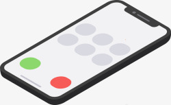 手机触屏灰色圆角苹果X25D图标矢量图高清图片