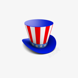 创意扁平风格美国国旗礼帽素材