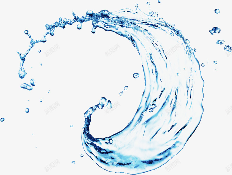 蓝色纯净水水波漩涡png免抠素材_新图网 https://ixintu.com 水波 漩涡 纯净水 蓝色
