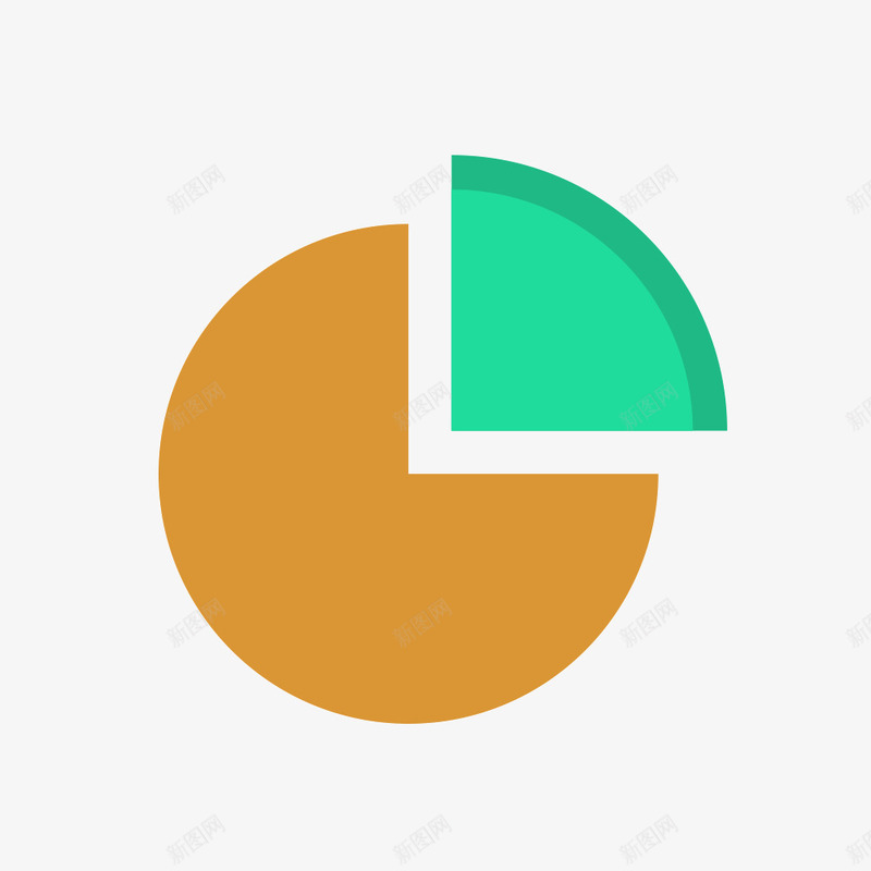 饼状图png免抠素材_新图网 https://ixintu.com 四分之一 四分之一圆形拼接标签 数据 素材 饼状图